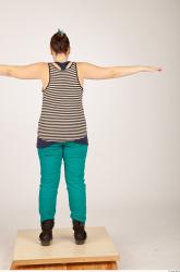 Whole Body Woman T poses Casual Average Studio photo references